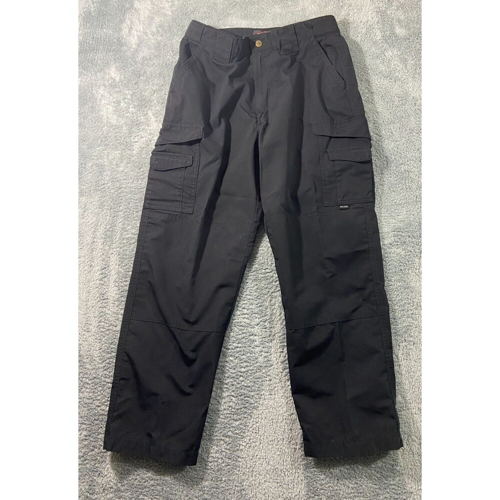 True Spec Cargo Work Pants Womens Large Black 34/30 Straight Leg EMT EMS Uniform